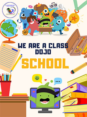 We are a class dojo school! Click to sign up for Class Dojo.